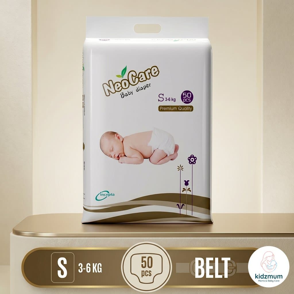 NeoCare Belt Premium Diapers Small (50 Pcs | 3-6 kg)
