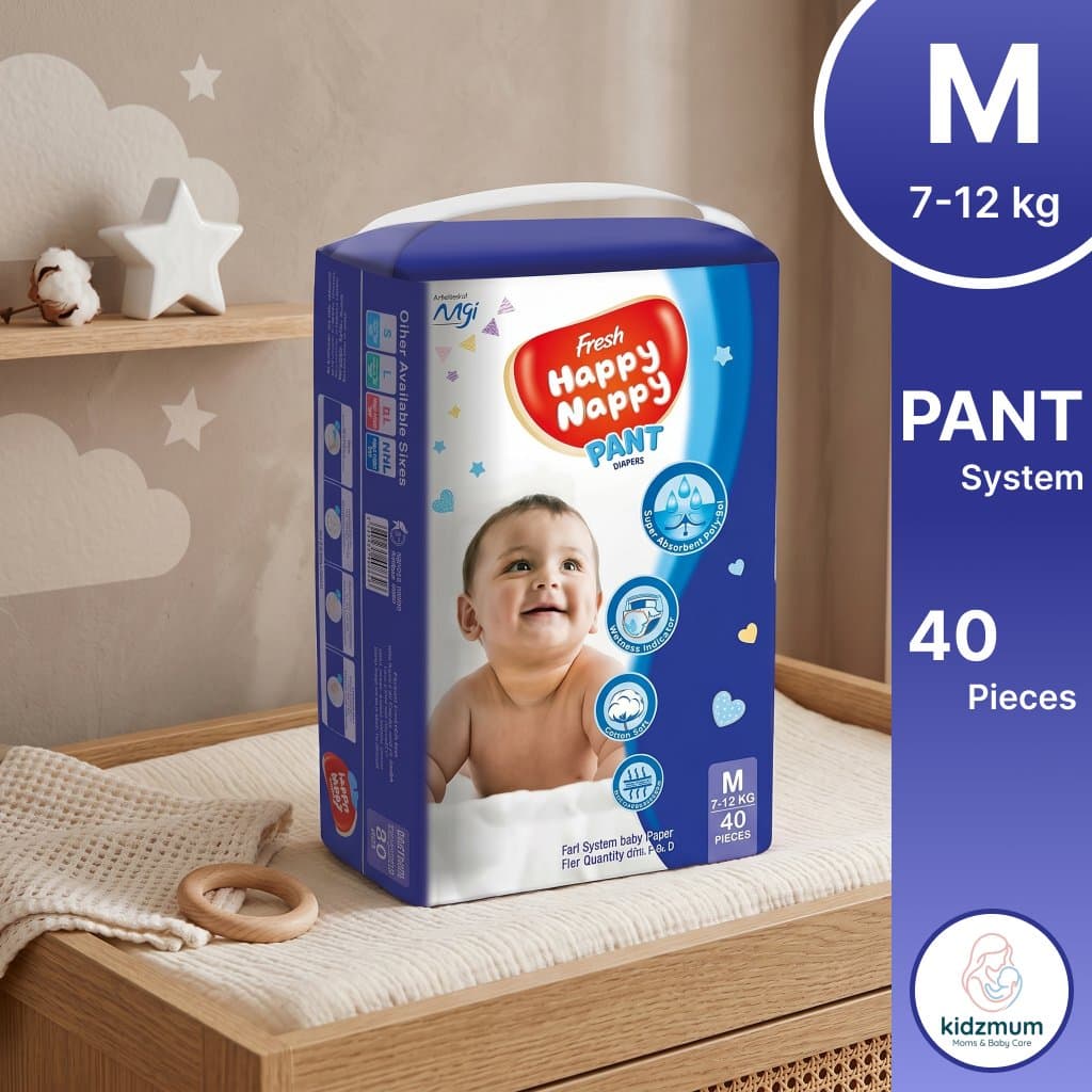 Fresh Happy Nappy Pant Diaper Medium (40 Pcs | 7-12 kg) - image 1